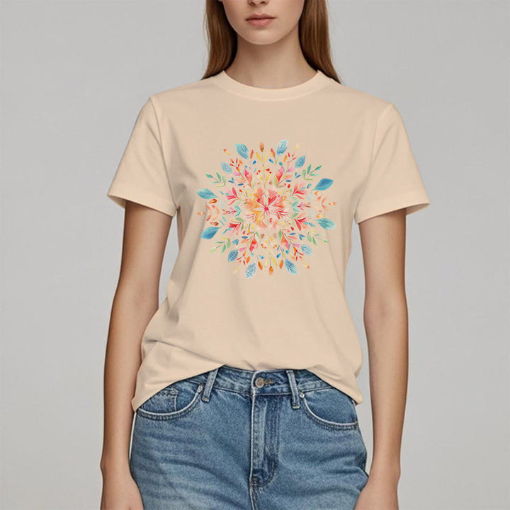 Olivenorma Mandala Floral Spring T-Shirt - image 4