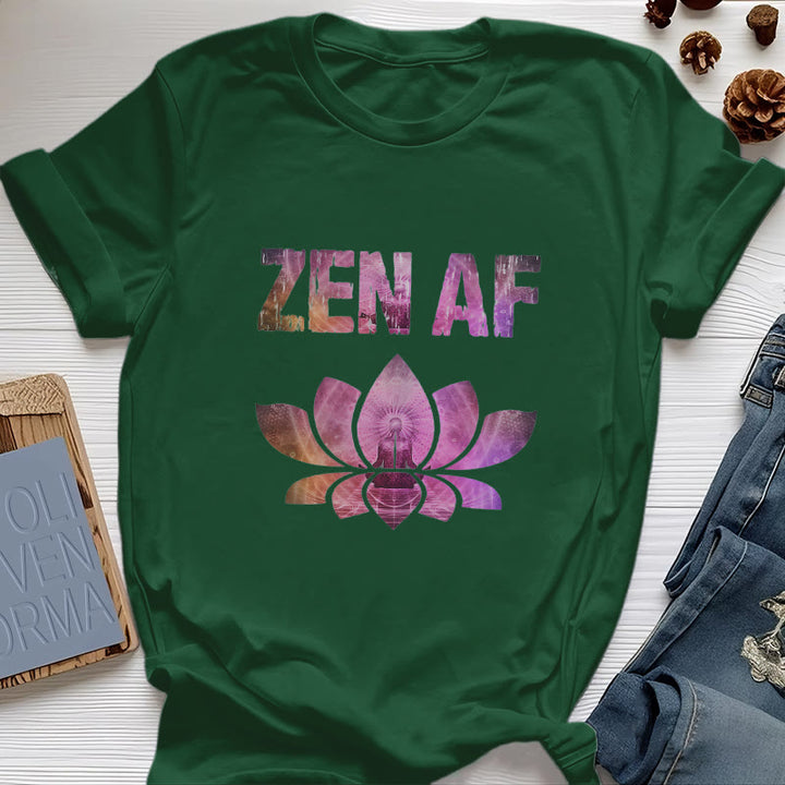 Olivenorma Zen AF Yoga Lotus T-Shirt - Dark Green - 2XL - image 22