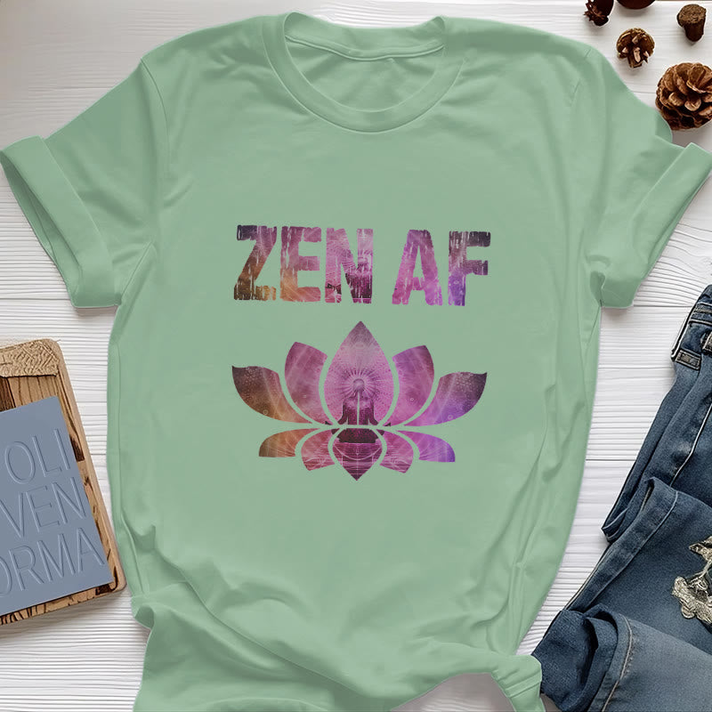 Olivenorma Zen AF Yoga Lotus T-Shirt - Light Green - 2XL - image 20