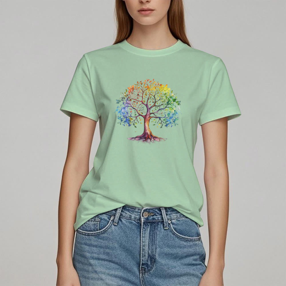Olivenorma Chakra Colorful Tree of Life T-Shirt - image 17