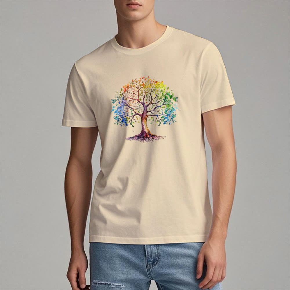 Olivenorma Chakra Colorful Tree of Life T-Shirt - image 2