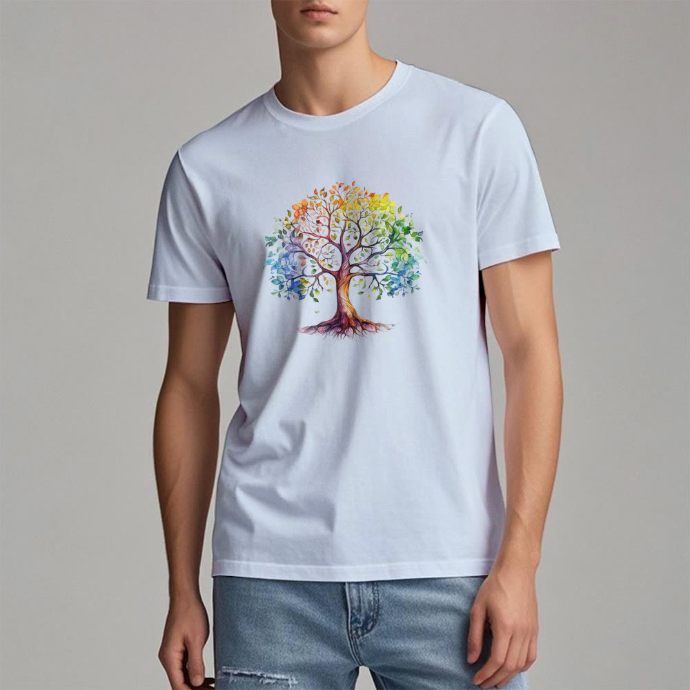 Olivenorma Chakra Colorful Tree of Life T-Shirt - image 11