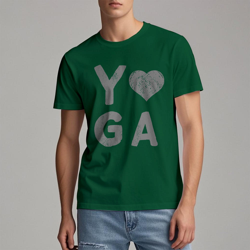 Olivenorma Yoga Heart Print T-Shirt - image 27