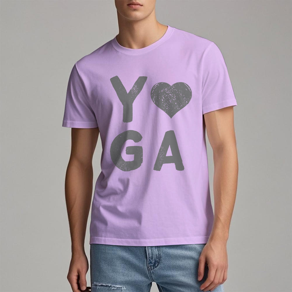 Olivenorma Yoga Heart Print T-Shirt - image 22