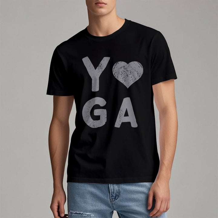 Olivenorma Yoga Heart Print T-Shirt - image 7