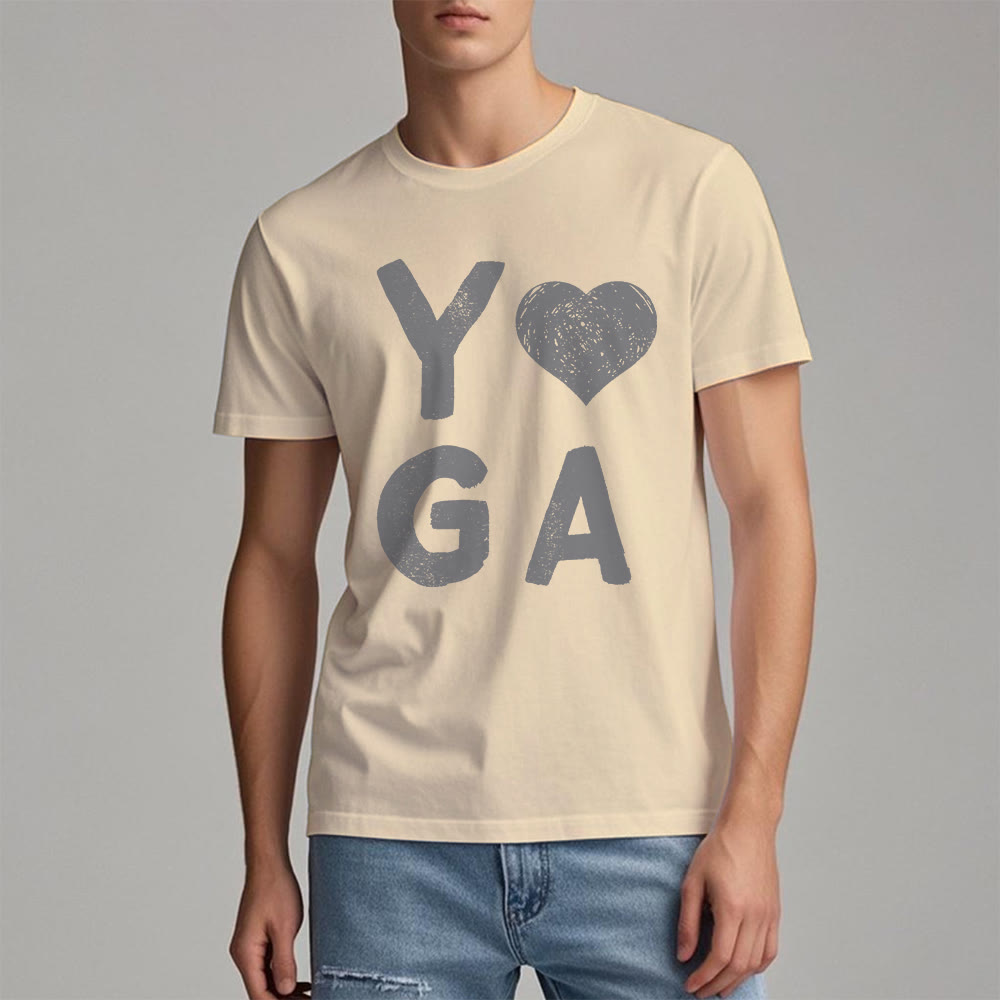 Olivenorma Yoga Heart Print T-Shirt - image 13