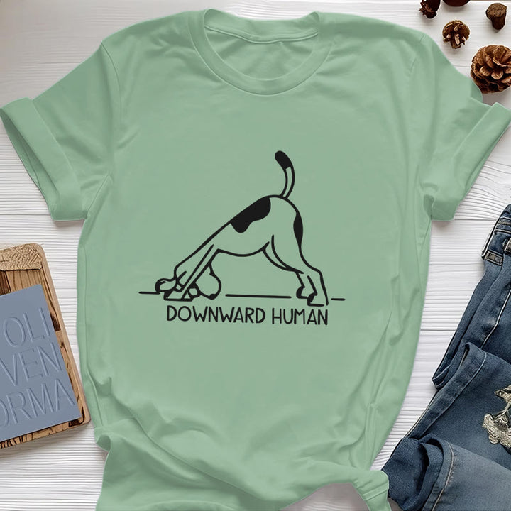 Olivenorma Dog Yoga Meditation Print T-Shirt - Light Green - 2XL - image 16