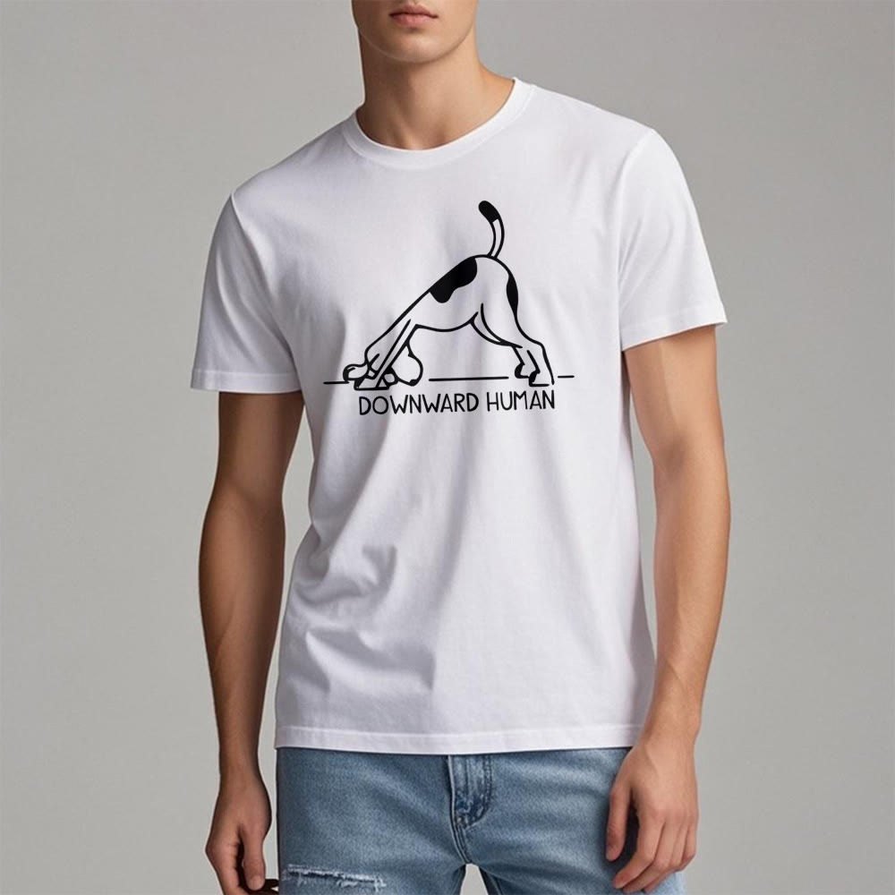 Olivenorma Dog Yoga Meditation Print T-Shirt - image 2