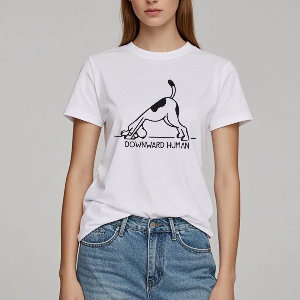 Olivenorma Dog Yoga Meditation Print T-Shirt - image 1