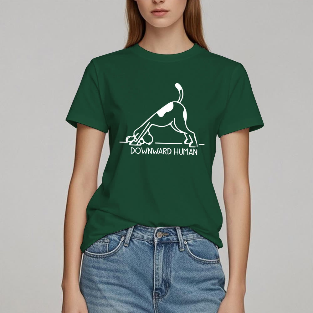 Olivenorma Dog Yoga Meditation Print T-Shirt - image 19