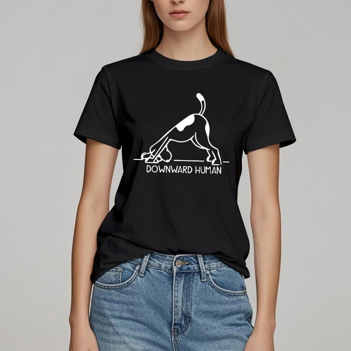 Olivenorma Dog Yoga Meditation Print T-Shirt - image 5