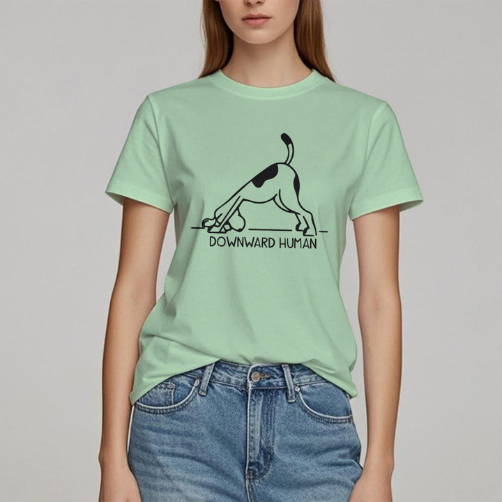 Olivenorma Dog Yoga Meditation Print T-Shirt - image 17