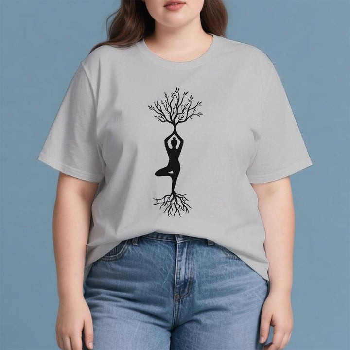 Olivenorma Rooted Yoga Tree Pose T-Shirt - image 9