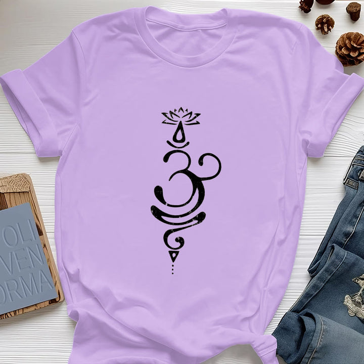 Olivenorma OM Lotus Chakra Symbol T-Shirt - Purple - 2XL - image 14