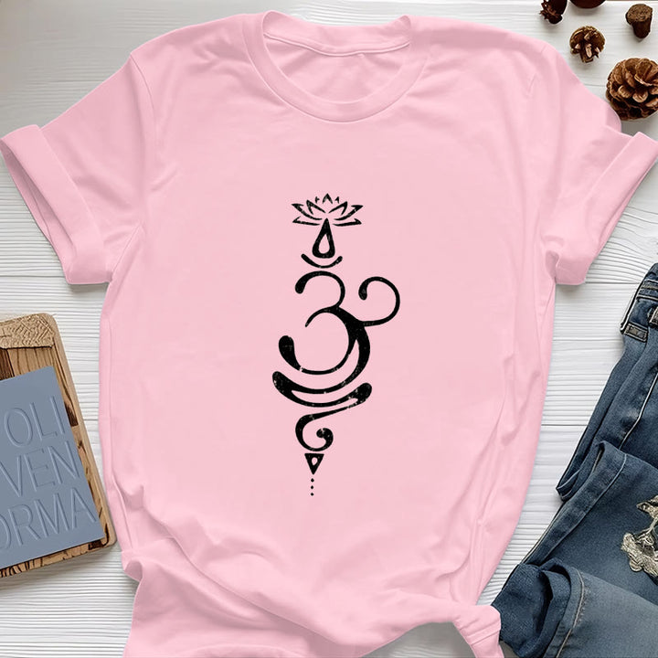 Olivenorma OM Lotus Chakra Symbol T-Shirt - Pink - 2XL - image 10