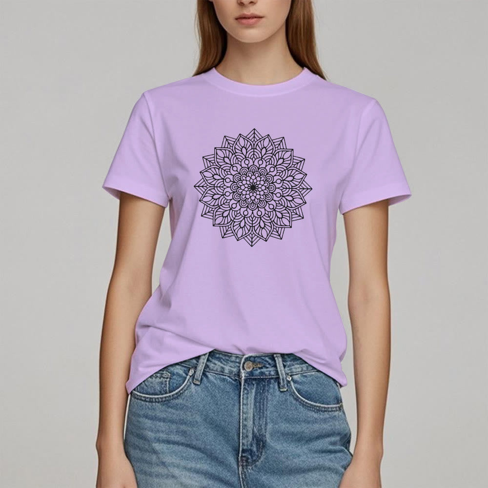 Olivenorma Flower Mandala Lotus T-Shirt - image 16