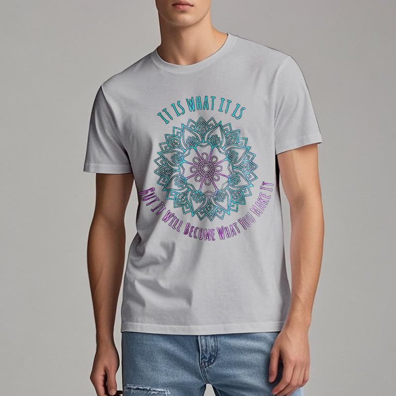Olivenorma "It Is What It Is Tee" Mandala Quote T-Shirt - image 2