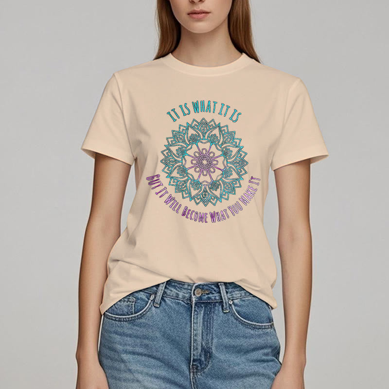 Olivenorma "It Is What It Is Tee" Mandala Quote T-Shirt - image 11