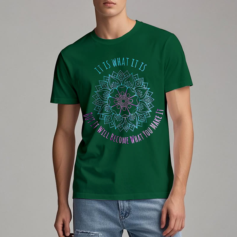 Olivenorma "It Is What It Is Tee" Mandala Quote T-Shirt - image 21