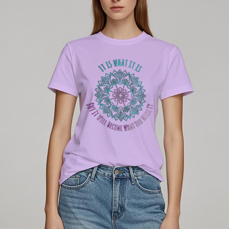 Olivenorma "It Is What It Is Tee" Mandala Quote T-Shirt - image 17