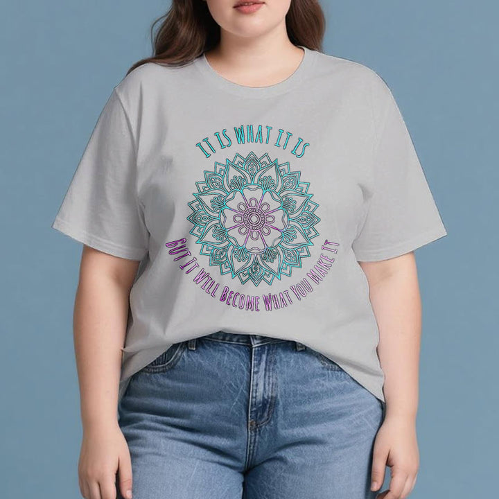 Olivenorma "It Is What It Is Tee" Mandala Quote T-Shirt - image 4