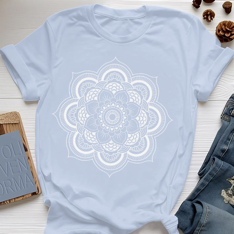 Olivenorma Mandala Lotus T-shirt - Blue - 2XL - image 13