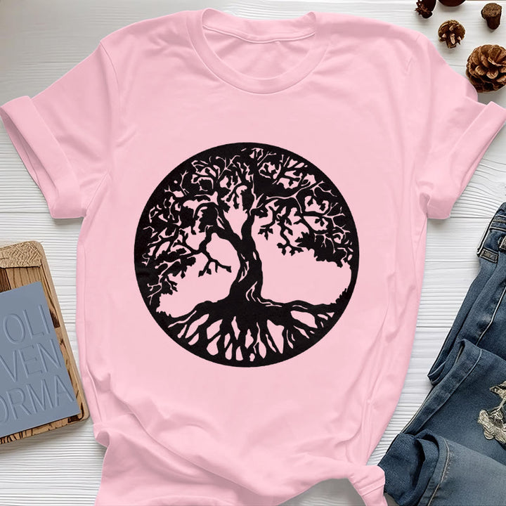 Olivenorma Circle Tree Of Life T-shirt - Pink - 2XL - image 14