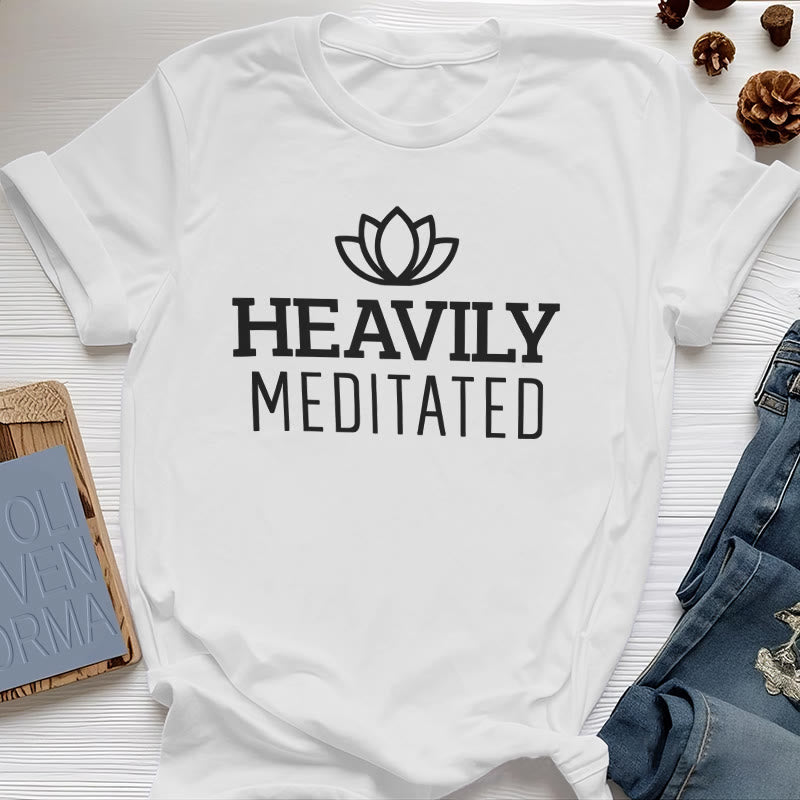 Olivenorma Heavily Meditated Lotus T-shirt - White - 2XL - image 0