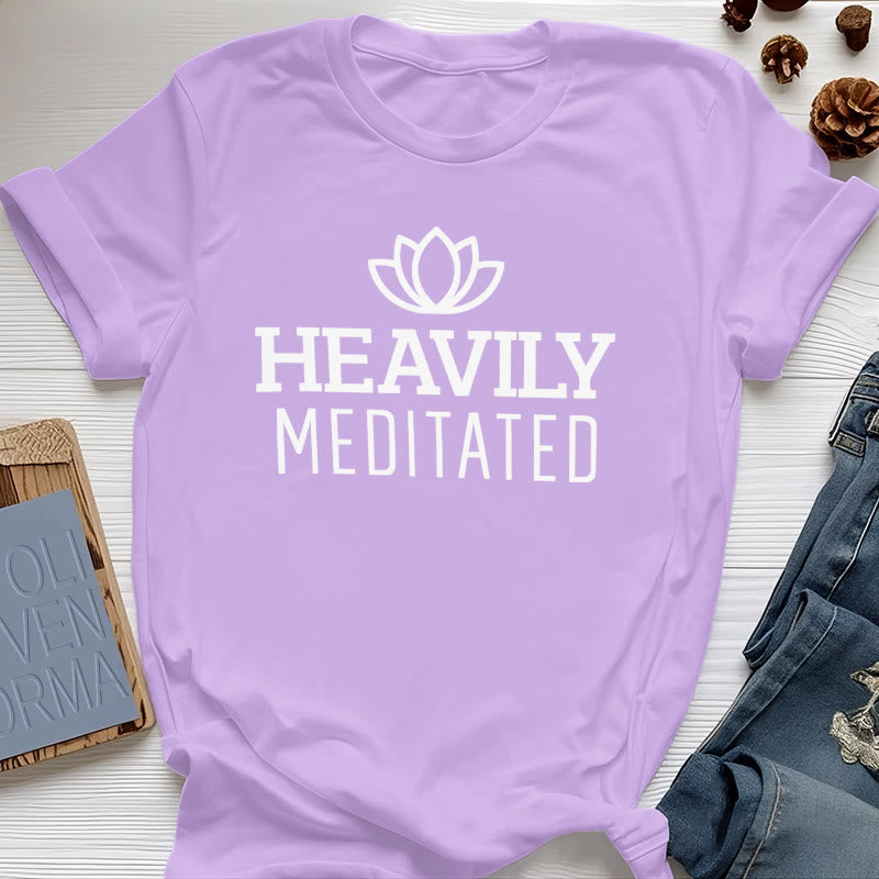 Olivenorma Heavily Meditated Lotus T-shirt - Purple - 2XL - image 14