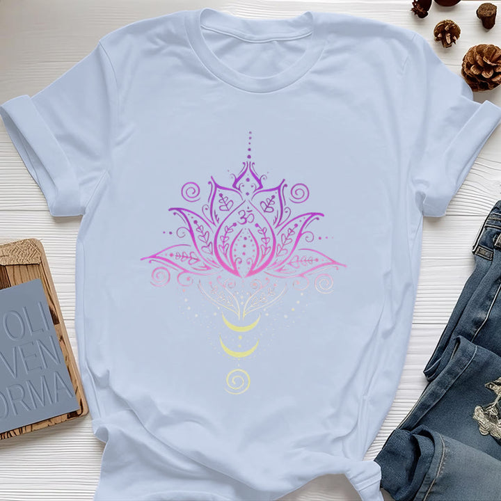 Olivenorma OM Lotus Flower T-Shirt - Blue - 2XL - image 11