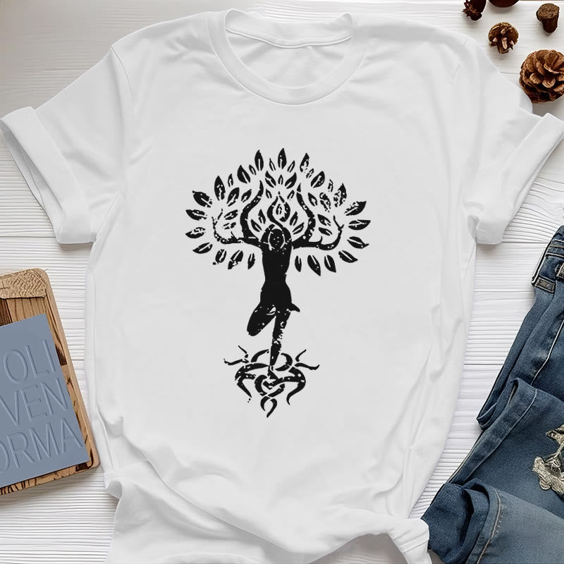 Olivenorma Flower Zen Tree T-Shirt - White - 2XL - image 5