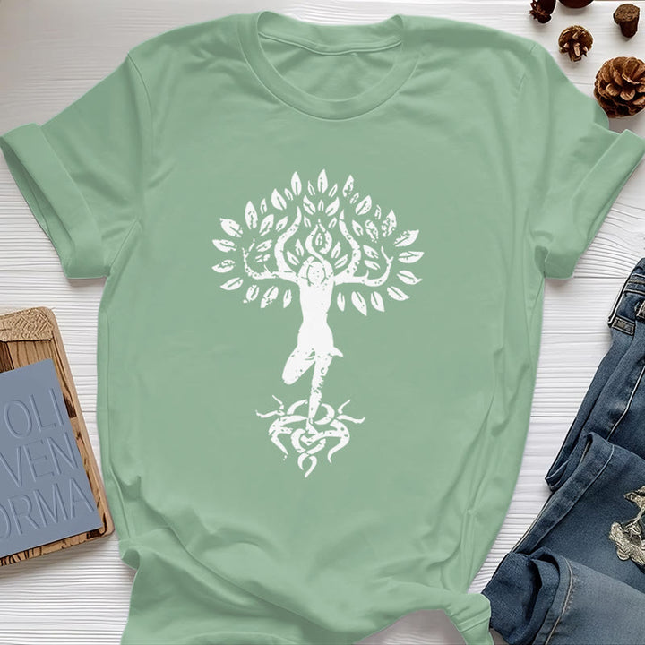 Olivenorma Flower Zen Tree T-Shirt - Light Green - 2XL - image 0