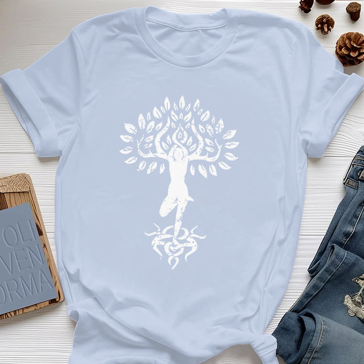 Olivenorma Flower Zen Tree T-Shirt - Blue - 2XL - image 17