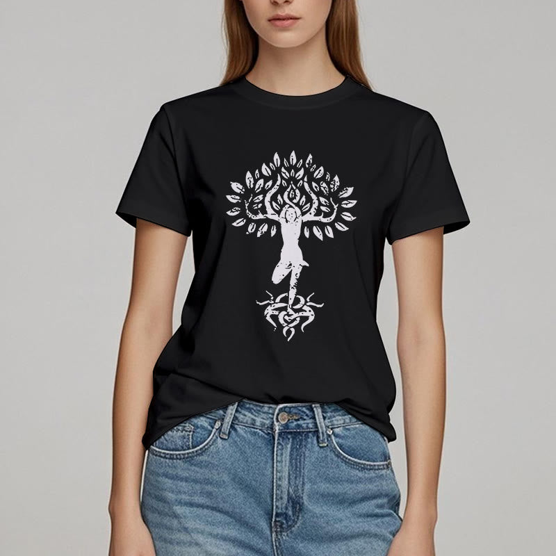 Olivenorma Flower Zen Tree T-Shirt - image 9