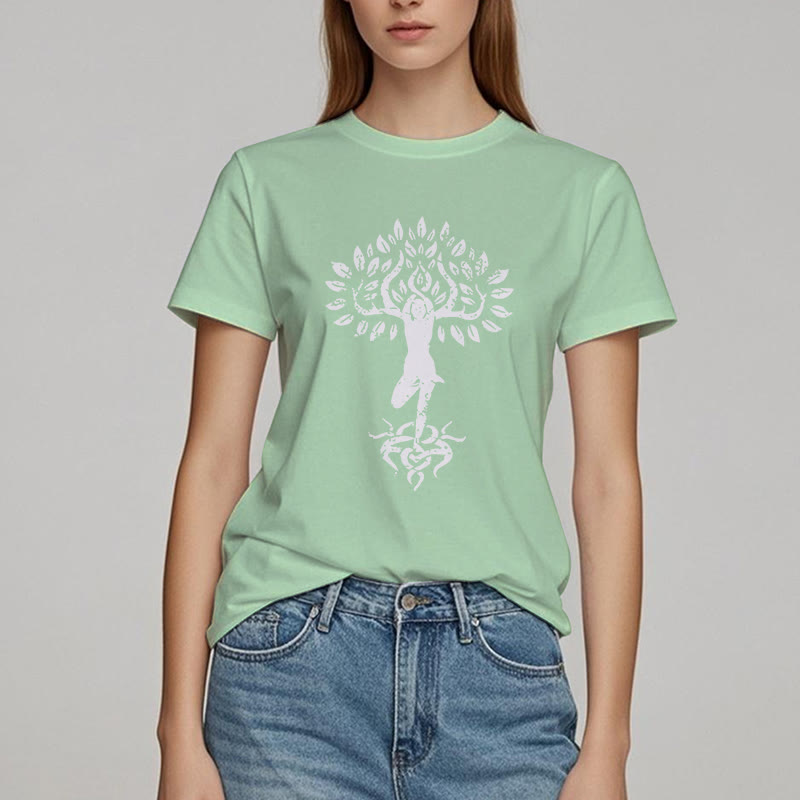 Olivenorma Flower Zen Tree T-Shirt - image 1