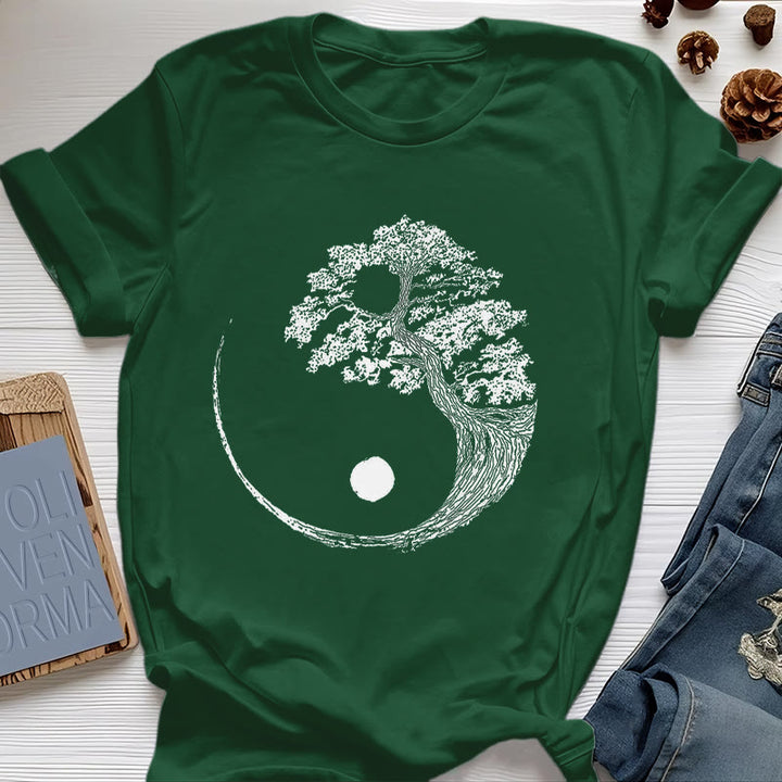 Olivenorma Yin Yang Bonsai Tree T-shirt - Dark Green - 2XL - image 26