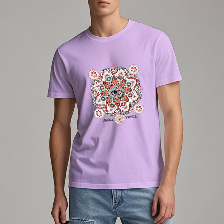 Olivenorma Meditation Evil Eye Slogan Design T-shirt - image 23