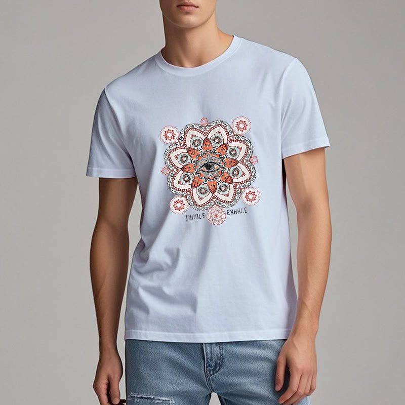 Olivenorma Meditation Evil Eye Slogan Design T-shirt - image 17