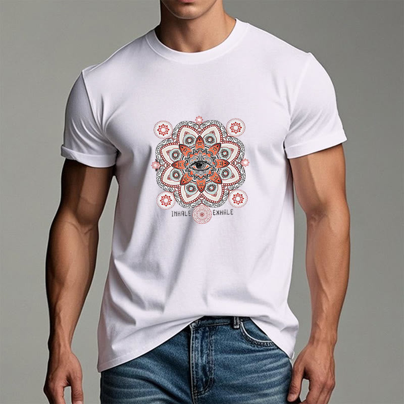 Olivenorma Meditation Evil Eye Slogan Design T-shirt - image 4