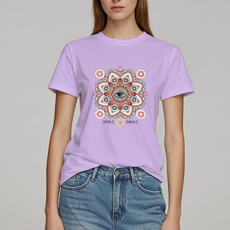 Olivenorma Meditation Evil Eye Slogan Design T-shirt - image 22