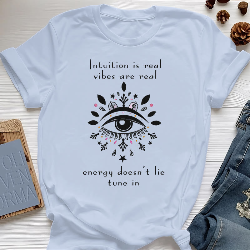 Olivenorma Intuition Evil Eye Design T-shirt - Blue - 2XL - image 15