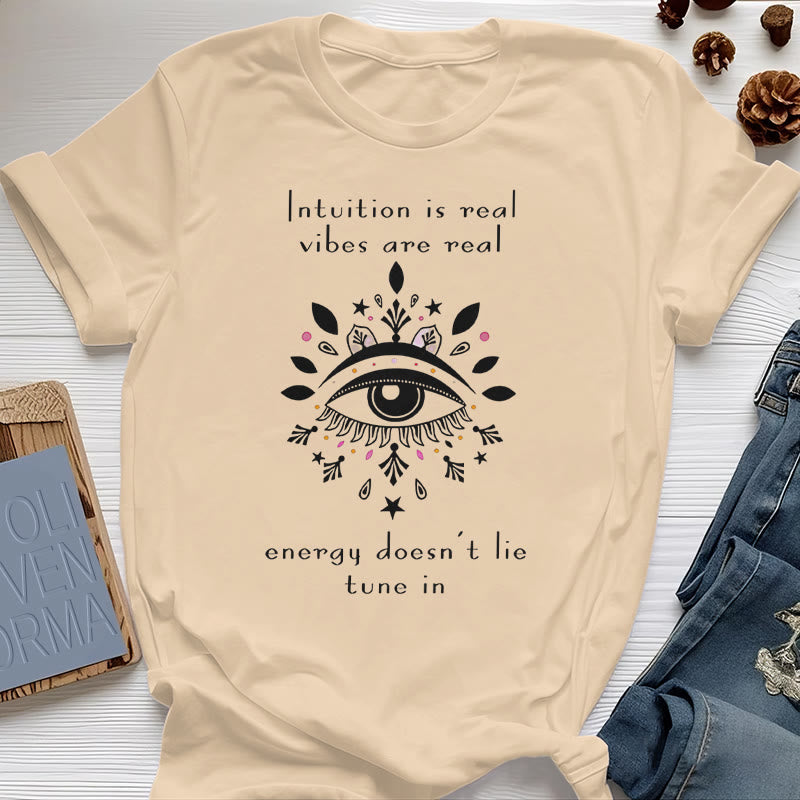 Olivenorma Intuition Evil Eye Design T-shirt - Yellow - 2XL - image 12