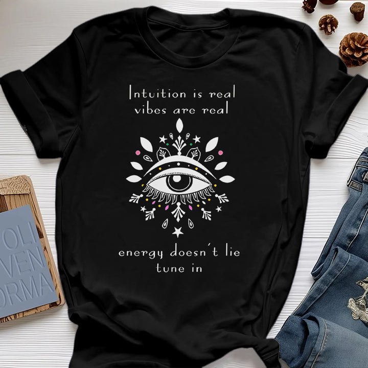 Olivenorma Intuition Evil Eye Design T-shirt - Black - 2XL - image 6