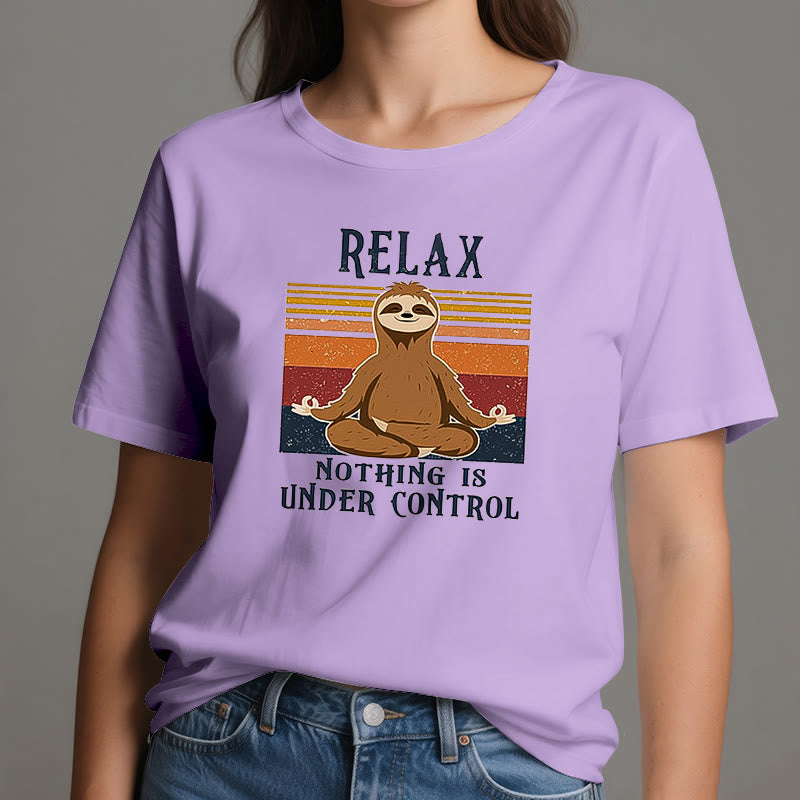 Olivenorma Relaxed Sloth Retro Cotton T-Shirt - image 18