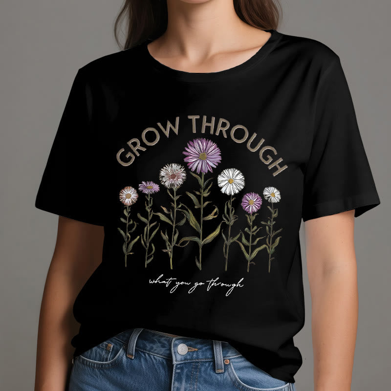 Olivenorma Grow Through Floral Graphic T-Shirt - image 7