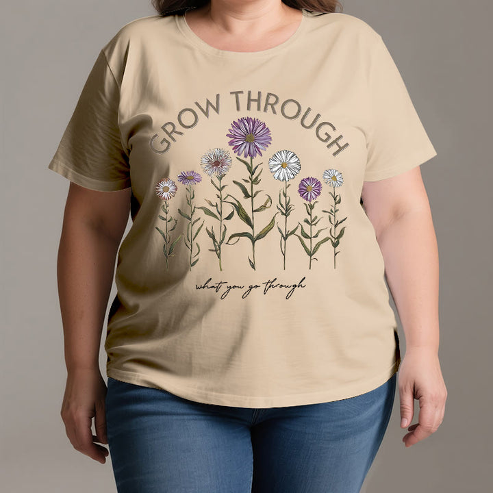 Olivenorma Grow Through Floral Graphic T-Shirt - image 2