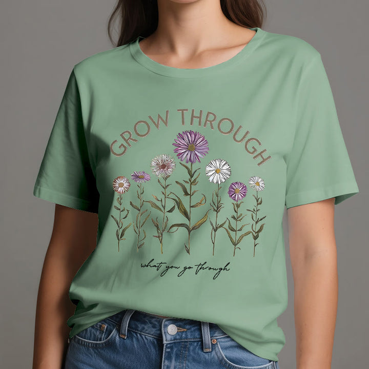 Olivenorma Grow Through Floral Graphic T-Shirt - image 17