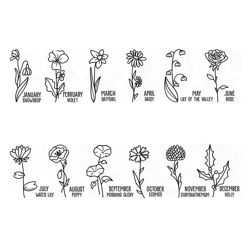 Olivenorma Custom Birth Month Birth Flower T-Shirt - image 5