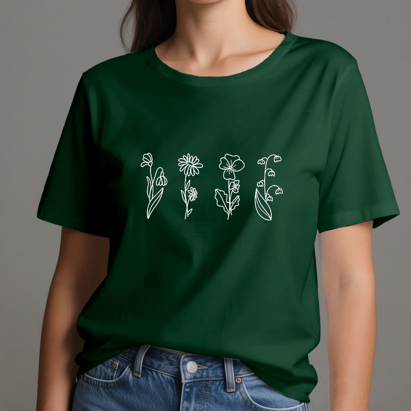 Olivenorma Custom Birth Month Birth Flower T-Shirt - image 23