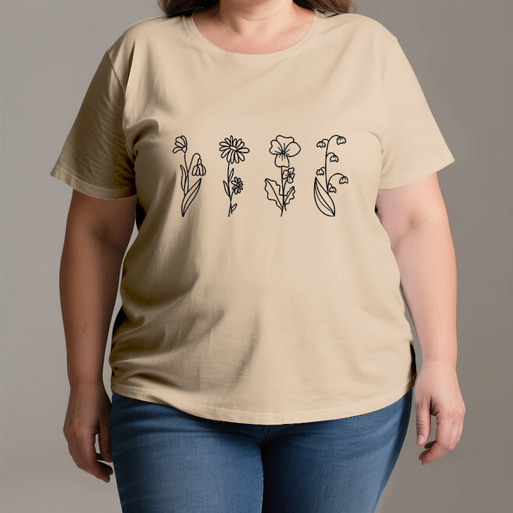 Olivenorma Custom Birth Month Birth Flower T-Shirt - image 9